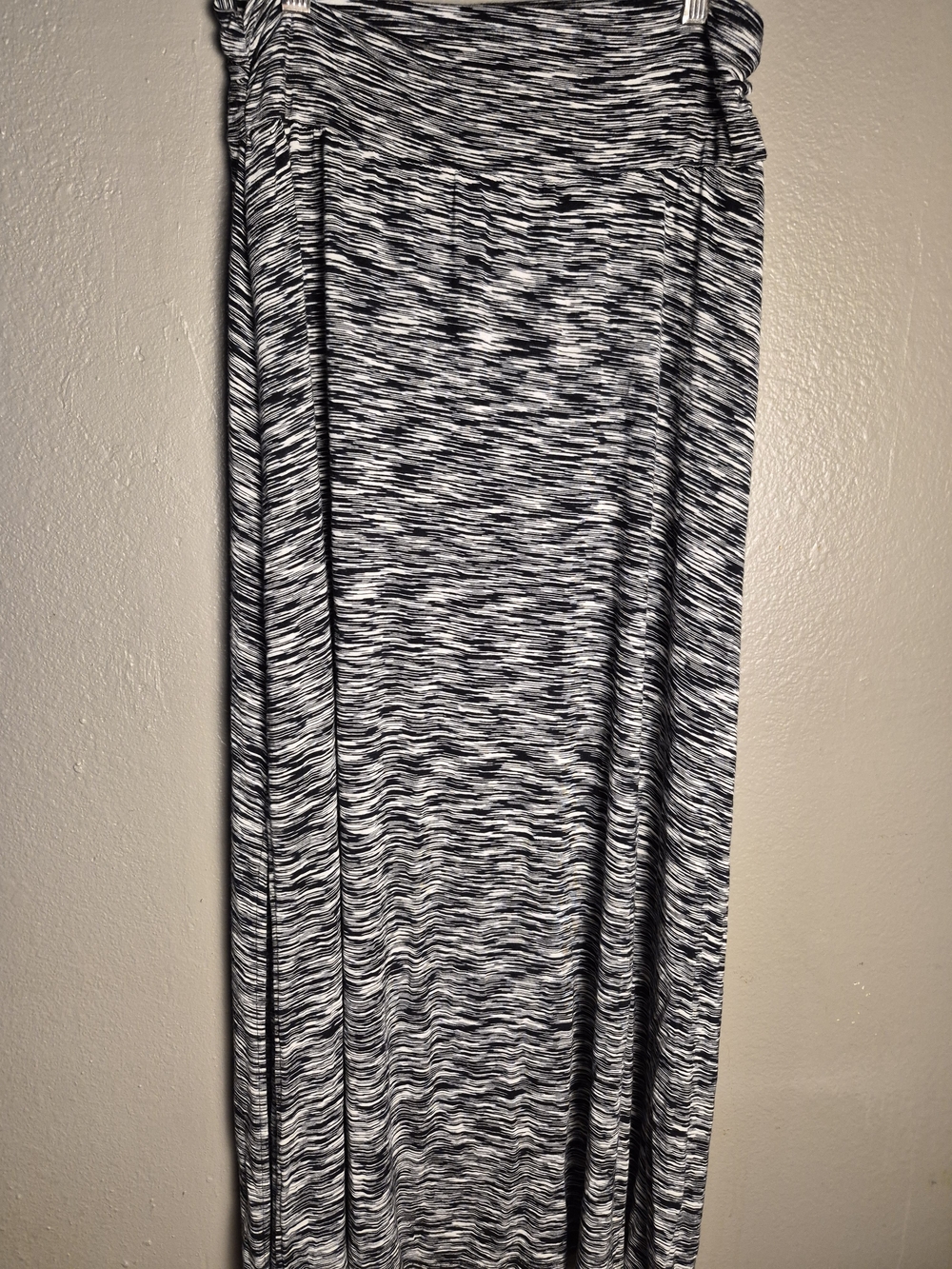 Merona Black & White Space-Dye Maxi Skirt